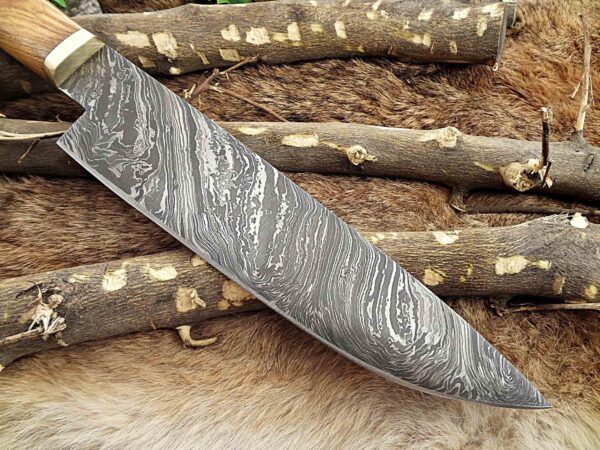 Custom Handmade Damascus Steel Chef Knife | Christmas Gift, Birthday Gift, Wedding Gift, Anniversary Gift, Valentine's Gift - Image 6