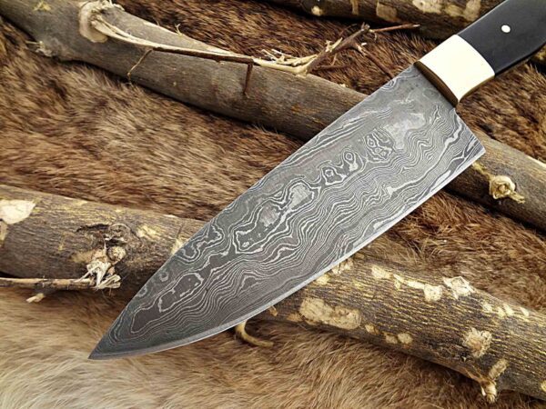 Custom Handmade Damascus Steel Chef Knife | Christmas Gift, Birthday Gift, Wedding Gift, Anniversary Gift, Valentine's Gift - Image 3