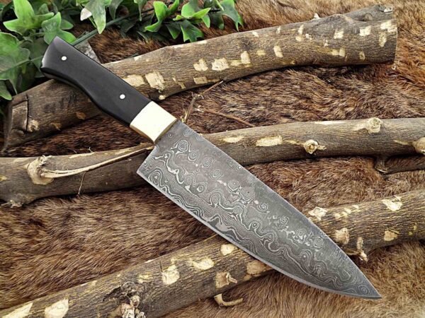 Custom Handmade Damascus Steel Chef Knife | Christmas Gift, Birthday Gift, Wedding Gift, Anniversary Gift, Valentine's Gift - Image 5