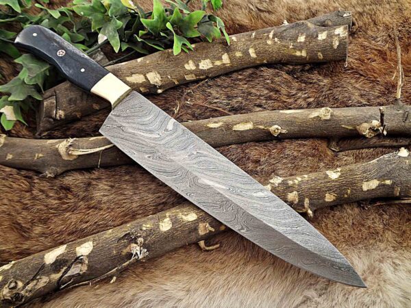 Custom Handmade Damascus Steel Chef Knife | Christmas Gift, Birthday Gift, Wedding Gift, Anniversary Gift, Valentine's Gift - Image 5