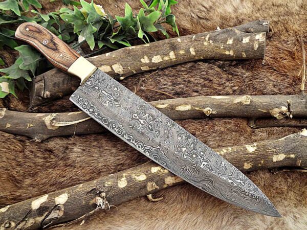 Custom Handmade Damascus Steel Chef Knife | Christmas Gift, Birthday Gift, Wedding Gift, Anniversary Gift, Valentine's Gift - Image 5