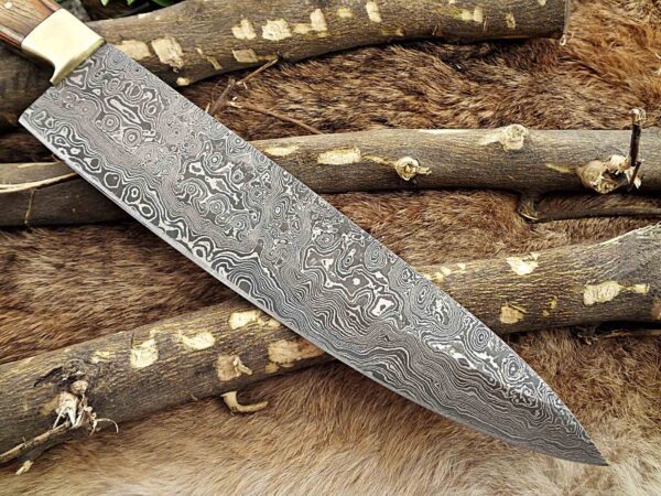 Custom Handmade Damascus Steel Chef Knife | Christmas Gift, Birthday Gift, Wedding Gift, Anniversary Gift, Valentine's Gift - Image 6