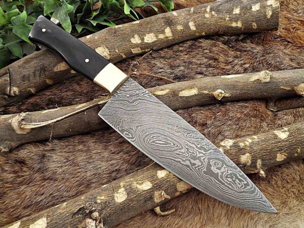 Custom Handmade Damascus Steel Chef Knife | Christmas Gift, Birthday Gift, Wedding Gift, Anniversary Gift, Valentine's Gift - Image 5