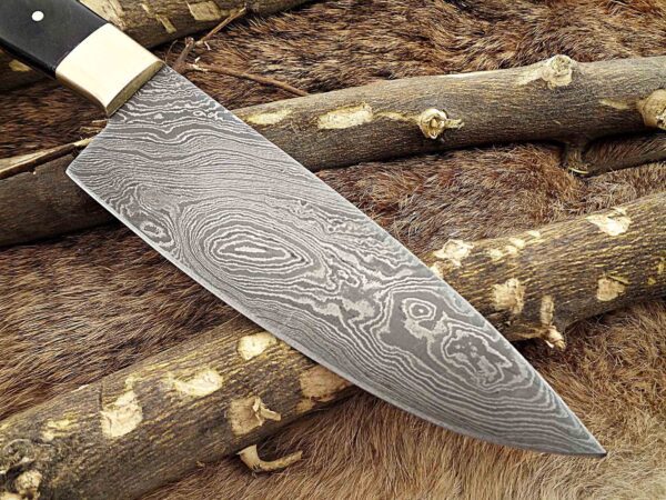 Custom Handmade Damascus Steel Chef Knife | Christmas Gift, Birthday Gift, Wedding Gift, Anniversary Gift, Valentine's Gift - Image 6