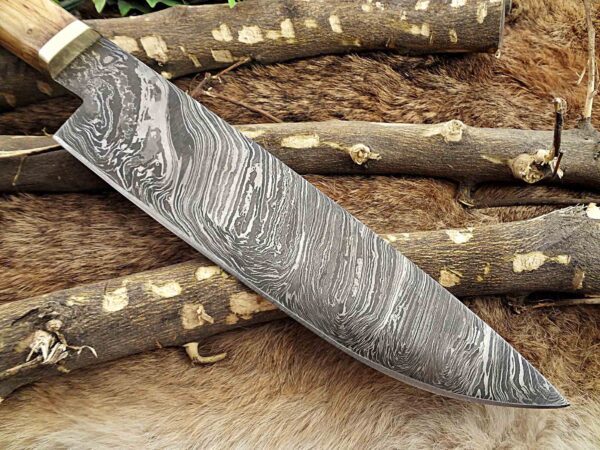 Custom Handmade Damascus Steel Chef Knife | Christmas Gift, Birthday Gift, Wedding Gift, Anniversary Gift, Valentine's Gift - Image 6