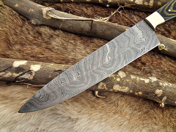 Custom Handmade Damascus Steel Chef Knife | Christmas Gift, Birthday Gift, Wedding Gift, Anniversary Gift, Valentine's Gift - Image 3