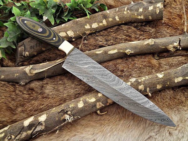 Custom Handmade Damascus Steel Chef Knife | Christmas Gift, Birthday Gift, Wedding Gift, Anniversary Gift, Valentine's Gift - Image 5