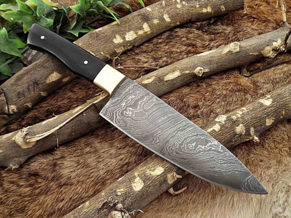 Custom Handmade Damascus Steel Chef Knife | Christmas Gift, Birthday Gift, Wedding Gift, Anniversary Gift, Valentine's Gift - Image 5