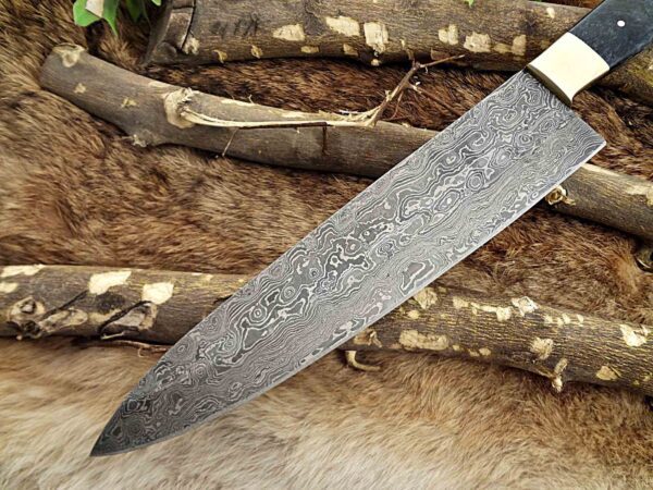 Custom Handmade Damascus Steel Chef Knife | Christmas Gift, Birthday Gift, Wedding Gift, Anniversary Gift, Valentine's Gift - Image 3