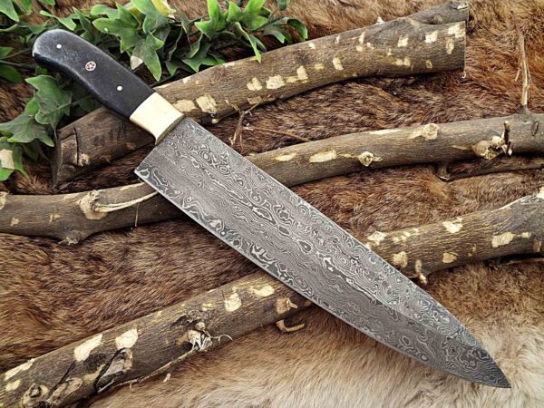 Custom Handmade Damascus Steel Chef Knife | Christmas Gift, Birthday Gift, Wedding Gift, Anniversary Gift, Valentine's Gift - Image 5