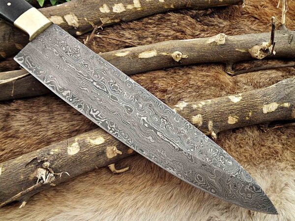 Custom Handmade Damascus Steel Chef Knife | Christmas Gift, Birthday Gift, Wedding Gift, Anniversary Gift, Valentine's Gift - Image 6