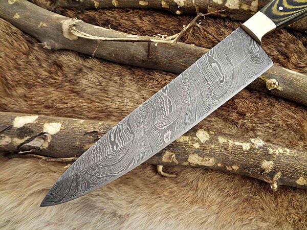 Custom Handmade Damascus Steel Chef Knife | Christmas Gift, Birthday Gift, Wedding Gift, Anniversary Gift, Valentine's Gift - Image 3