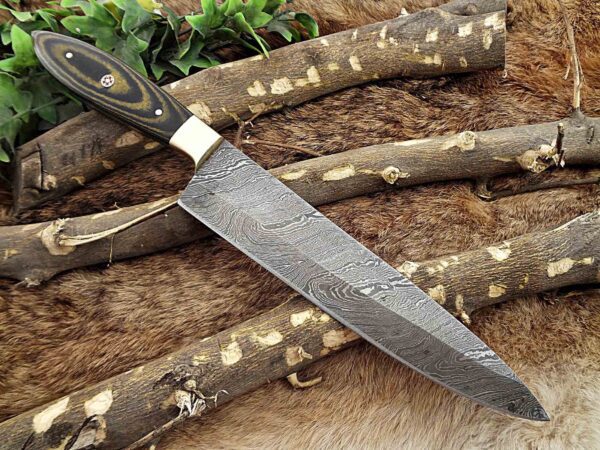 Custom Handmade Damascus Steel Chef Knife | Christmas Gift, Birthday Gift, Wedding Gift, Anniversary Gift, Valentine's Gift - Image 5