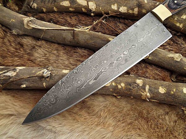 Custom Handmade Damascus Steel Chef Knife | Christmas Gift, Birthday Gift, Wedding Gift, Anniversary Gift, Valentine's Gift - Image 3