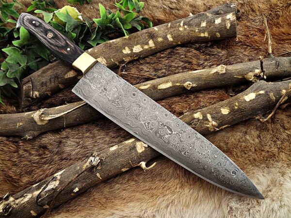 Custom Handmade Damascus Steel Chef Knife | Christmas Gift, Birthday Gift, Wedding Gift, Anniversary Gift, Valentine's Gift - Image 5