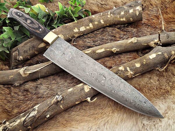 Custom Handmade Damascus Steel Chef Knife | Christmas Gift, Birthday Gift, Wedding Gift, Anniversary Gift, Valentine's Gift - Image 6