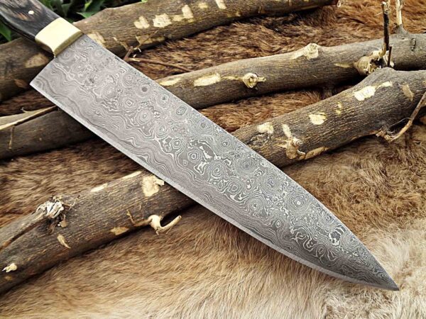 Custom Handmade Damascus Steel Chef Knife | Christmas Gift, Birthday Gift, Wedding Gift, Anniversary Gift, Valentine's Gift - Image 7