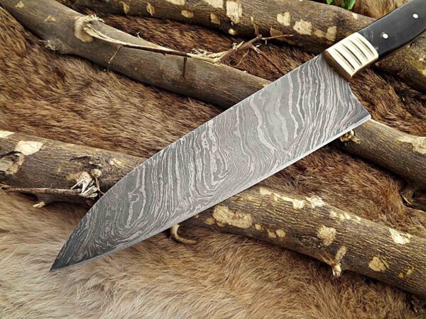 Custom Handmade Damascus Steel Chef Knife | Christmas Gift, Birthday Gift, Wedding Gift, Anniversary Gift, Valentine's Gift - Image 3