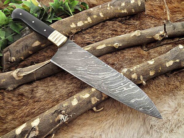 Custom Handmade Damascus Steel Chef Knife | Christmas Gift, Birthday Gift, Wedding Gift, Anniversary Gift, Valentine's Gift - Image 5