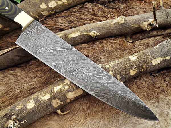 Custom Handmade Damascus Steel Chef Knife | Christmas Gift, Birthday Gift, Wedding Gift, Anniversary Gift, Valentine's Gift - Image 5