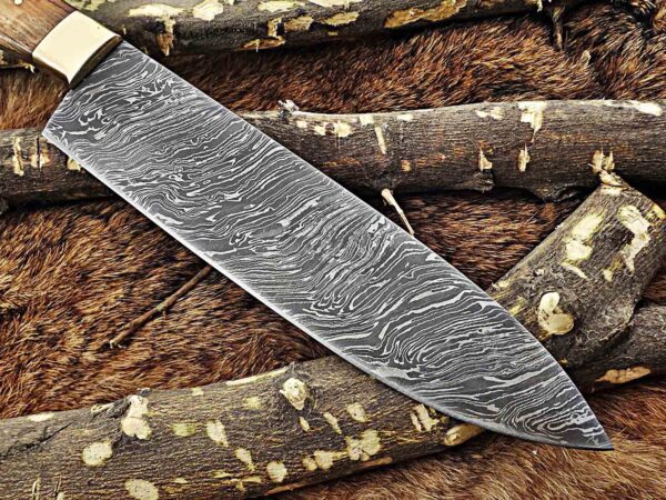 Custom Handmade Damascus Steel Chef Knife | Christmas Gift, Birthday Gift, Wedding Gift, Anniversary Gift, Valentine's Gift - Image 3