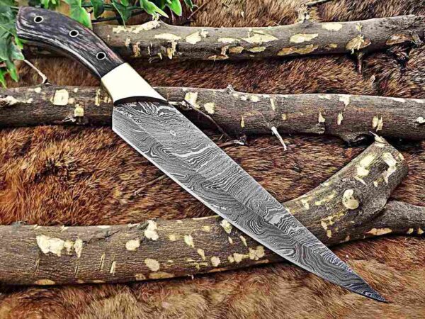 Custom Handmade Damascus Steel Chef Knife | Christmas Gift, Birthday Gift, Wedding Gift, Anniversary Gift, Valentine's Gift - Image 5