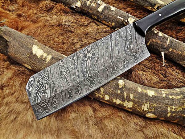 Custom Handmade Damascus Steel Cleaver Knife | Christmas Gift, Birthday Gift, Wedding Gift, Anniversary Gift, Valentine's Gift - Image 3