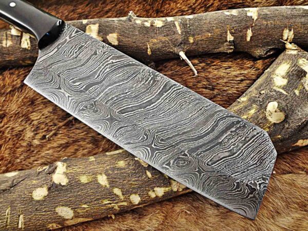 Custom Handmade Damascus Steel Cleaver Knife | Christmas Gift, Birthday Gift, Wedding Gift, Anniversary Gift, Valentine's Gift - Image 6