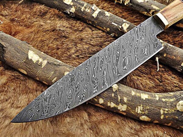 Custom Handmade Damascus Steel Chef Knife | Christmas Gift, Birthday Gift, Wedding Gift, Anniversary Gift, Valentine's Gift - Image 3