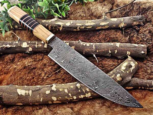 Custom Handmade Damascus Steel Chef Knife | Christmas Gift, Birthday Gift, Wedding Gift, Anniversary Gift, Valentine's Gift - Image 5