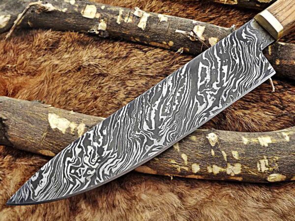 Custom Handmade Damascus Steel Chef Knife | Christmas Gift, Birthday Gift, Wedding Gift, Anniversary Gift, Valentine's Gift - Image 3