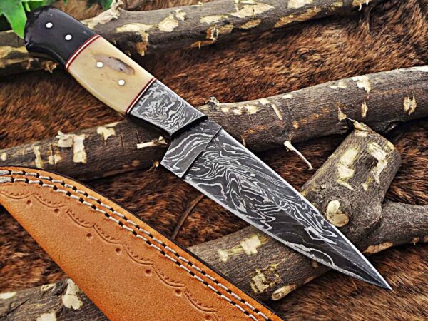 Custom Handmade Damascus Steel Skinner Knife | Christmas Gift, Birthday Gift, Wedding Gift, Anniversary Gift, Valentine's Gift - Image 5