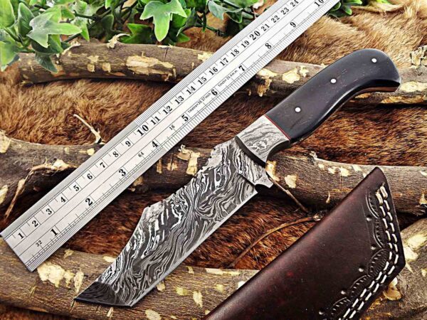 Custom Handmade Damascus Steel Tento Skinner Knife | Christmas Gift, Birthday Gift, Wedding Gift, Anniversary Gift, Valentine's Gift