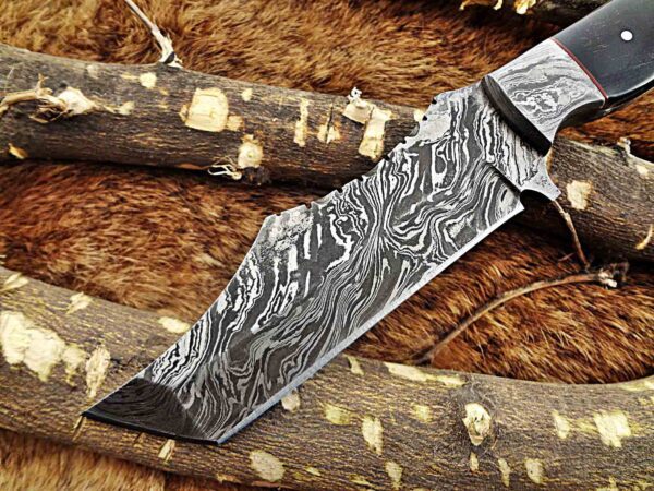 Custom Handmade Damascus Steel Tento Skinner Knife | Christmas Gift, Birthday Gift, Wedding Gift, Anniversary Gift, Valentine's Gift - Image 3