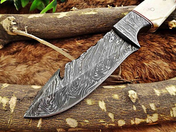 Custom Handmade Damascus Steel Skinner Knife | Christmas Gift, Birthday Gift, Wedding Gift, Anniversary Gift, Valentine's Gift - Image 3