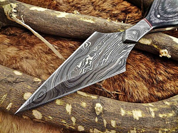 Custom Handmade Damascus Steel Skinner/Dagger Knife | Christmas Gift, Birthday Gift, Wedding Gift, Anniversary Gift, Valentine's Gift - Image 3