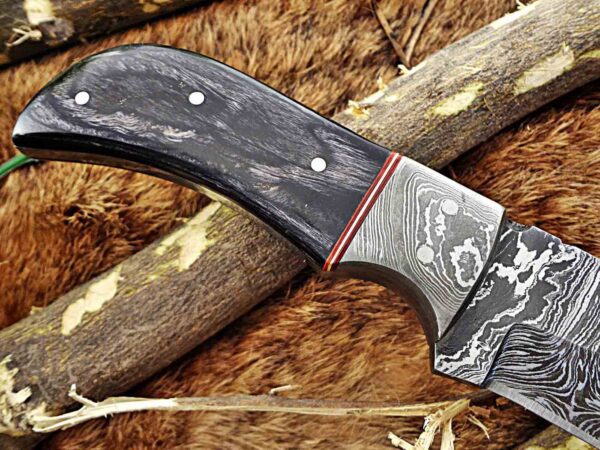 Custom Handmade Damascus Steel Gut Hook Skinner Knife | Christmas Gift, Birthday Gift, Wedding Gift, Anniversary Gift, Valentine's Gift - Image 6