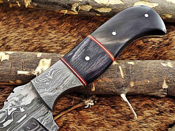 Custom Handmade Damascus Steel Tento Skinner Knife | Christmas Gift, Birthday Gift, Wedding Gift, Anniversary Gift, Valentine's Gift - Image 4