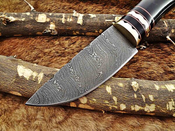 Custom Handmade Damascus Steel Hunting Skinner Knife | Christmas Gift, Birthday Gift, Wedding Gift, Anniversary Gift, Valentine's Gift - Image 3