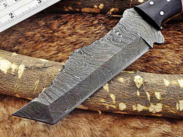 Custom Handmade Damascus Steel Tento Skinner Knife | Christmas Gift, Birthday Gift, Wedding Gift, Anniversary Gift, Valentine's Gift - Image 3