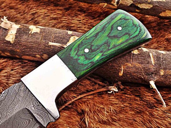 Custom Handmade Damascus Steel Gut Hook Skinner Knife | Christmas Gift, Birthday Gift, Wedding Gift, Anniversary Gift, Valentine's Gift - Image 4