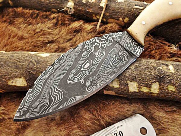 Custom Handmade Damascus Steel Skinner Knife | Christmas Gift, Birthday Gift, Wedding Gift, Anniversary Gift, Valentine's Gift - Image 3