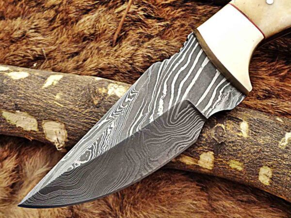 Custom Handmade Damascus Steel Hunting Skinner Knife | Christmas Gift, Birthday Gift, Wedding Gift, Anniversary Gift, Valentine's Gift - Image 3