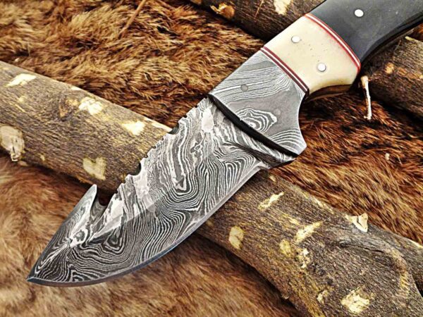 Custom Handmade Damascus Steel Guk Hook Skinner Knife | Christmas Gift, Birthday Gift, Wedding Gift, Anniversary Gift, Valentine's Gift - Image 3