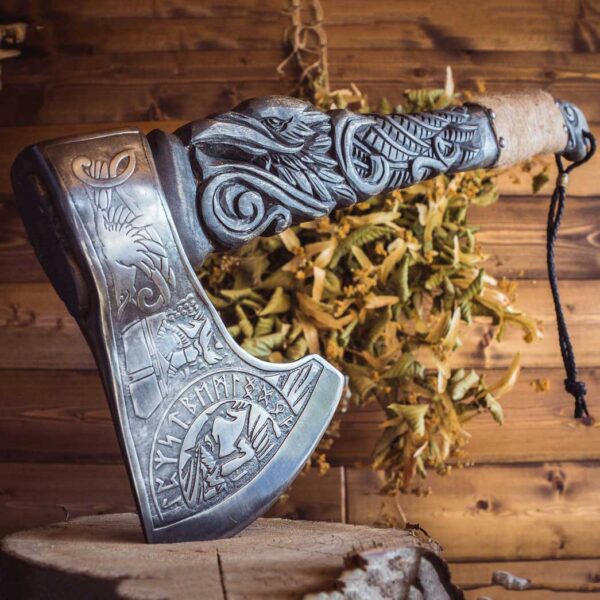 Vedrfolnir Viking Axe | Handmade Bearded Viking Axe | Anniversary Gift, Christmas Gift, Best Gift For Him - Image 3