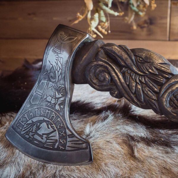 Vedrfolnir Viking Axe | Handmade Bearded Viking Axe | Anniversary Gift, Christmas Gift, Best Gift For Him - Image 5